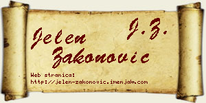 Jelen Zakonović vizit kartica